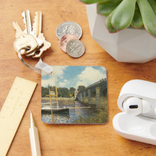 The Highway Bridge at Argenteuil by Claude Monet Key Ring