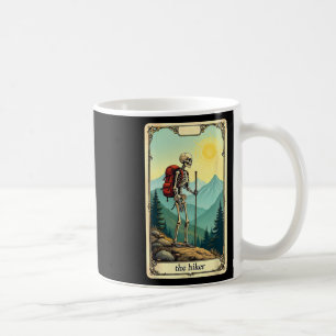 The Hiker Tarot Card Skeleton Mountain Hiking Coffee Mug