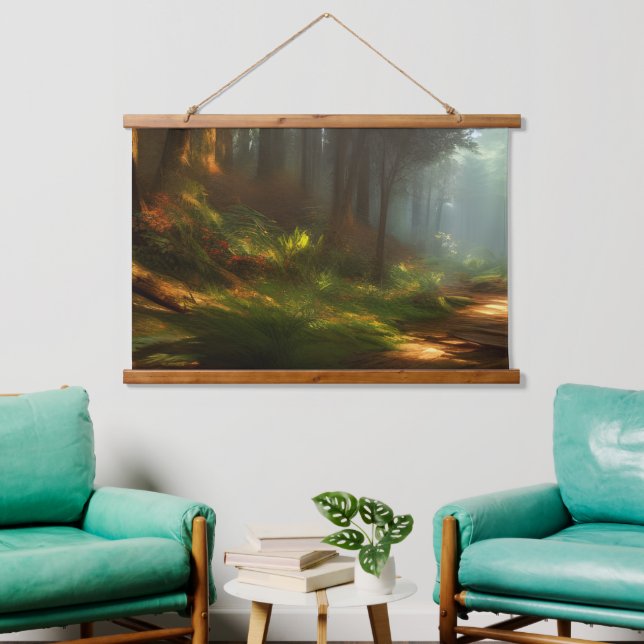 The Hiking Trail Digital Art    Hanging Tapestry (Living Room)