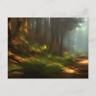 The Hiking Trail Digital Art Postcard