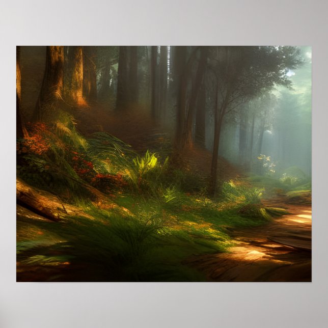 The Hiking Trail Digital Art   Poster (Front)