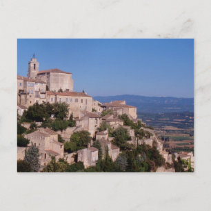 The hill top village of Gordes Postcard