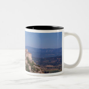 The hill top village of Gordes Two-Tone Coffee Mug