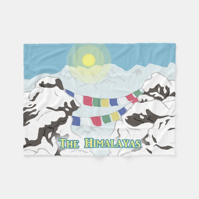 The Himalayas Fleece Blanket (Front (Horizontal))
