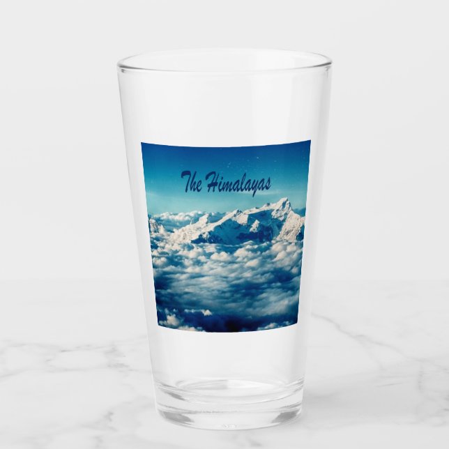 The Himalayas Mountains with Text Glass (Front)