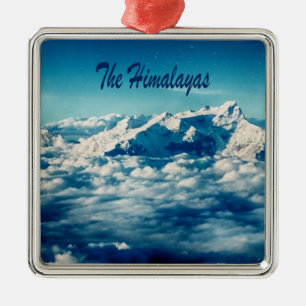 The Himalayas Mountains with Text Metal Ornament