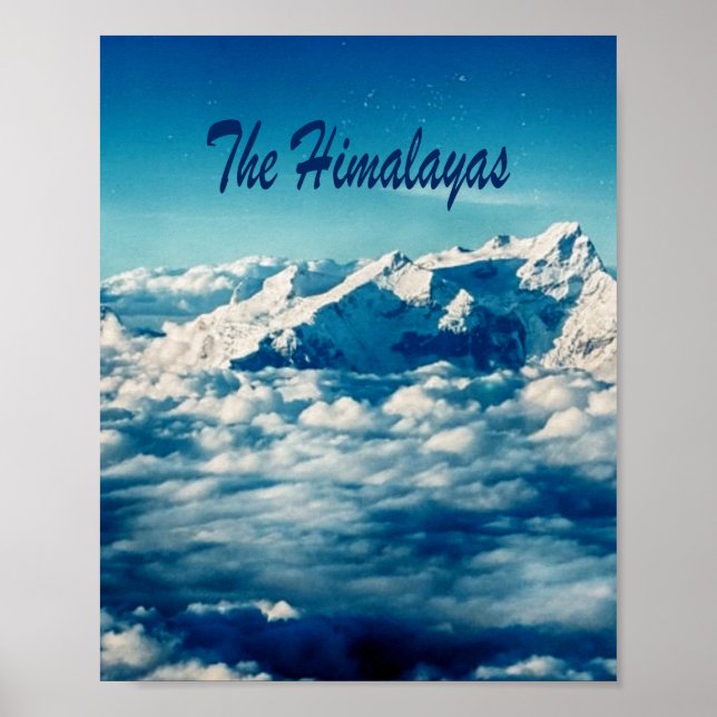 The Himalayas Mountains with Text Poster (Front)