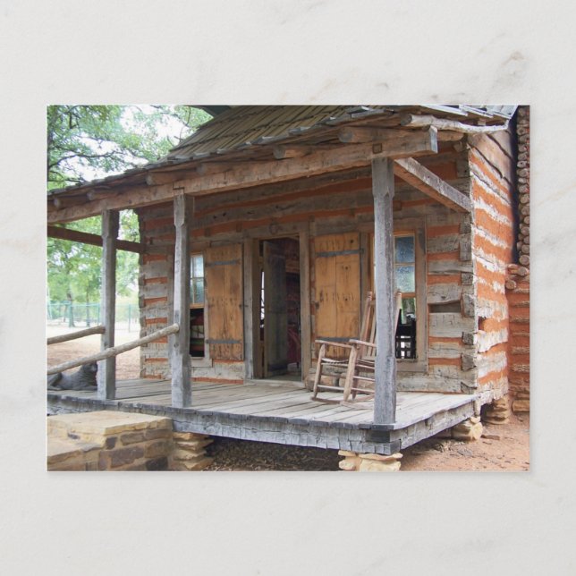 The Himes Log House - Euless, Texas Postcard (Front)