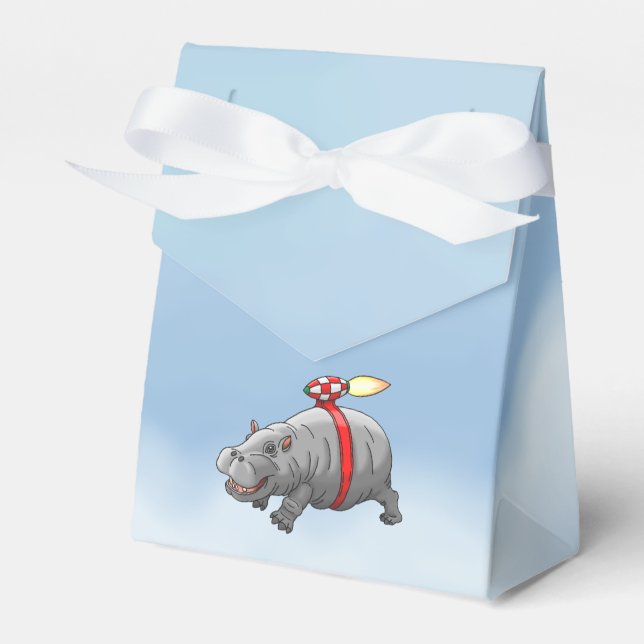 The Hippo with a Jetpack Favour Box (Front Side)
