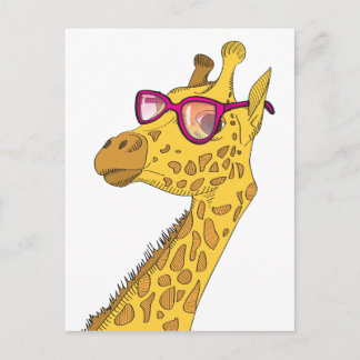 The Hipster Giraffe Postcard