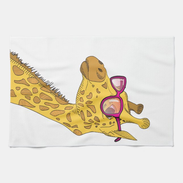 The Hipster Giraffe Tea Towel (Horizontal)