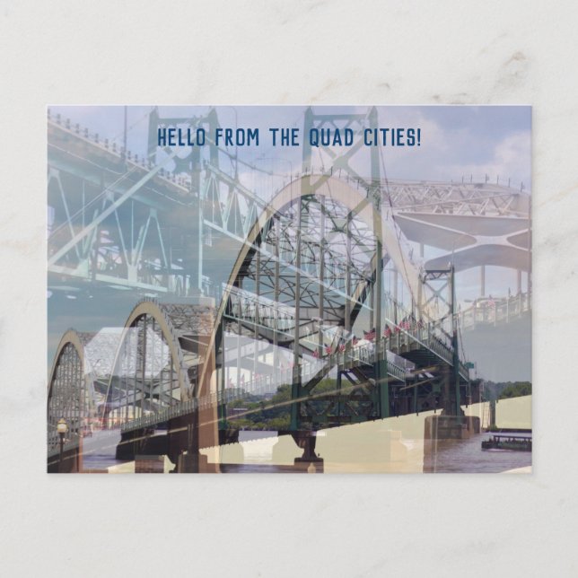 The Historic Bridges of the Quad Cities Postcard (Front)