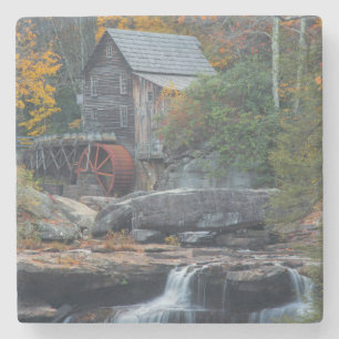 The Historic Grist Mill On Glade Creek 2 Stone Coaster