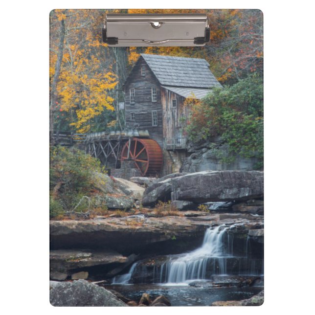 The Historic Grist Mill On Glade Creek Clipboard (Front)