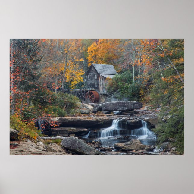 The Historic Grist Mill On Glade Creek Poster (Front)