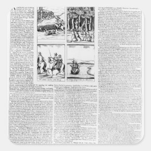 The history of the Battle of Worcester Square Sticker