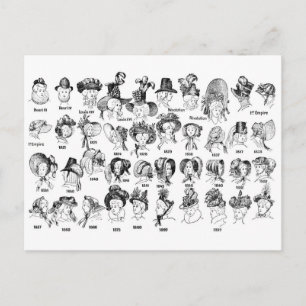 The History of Women's Hats Postcard