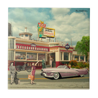 The Hitchhickers Ceramic Tile