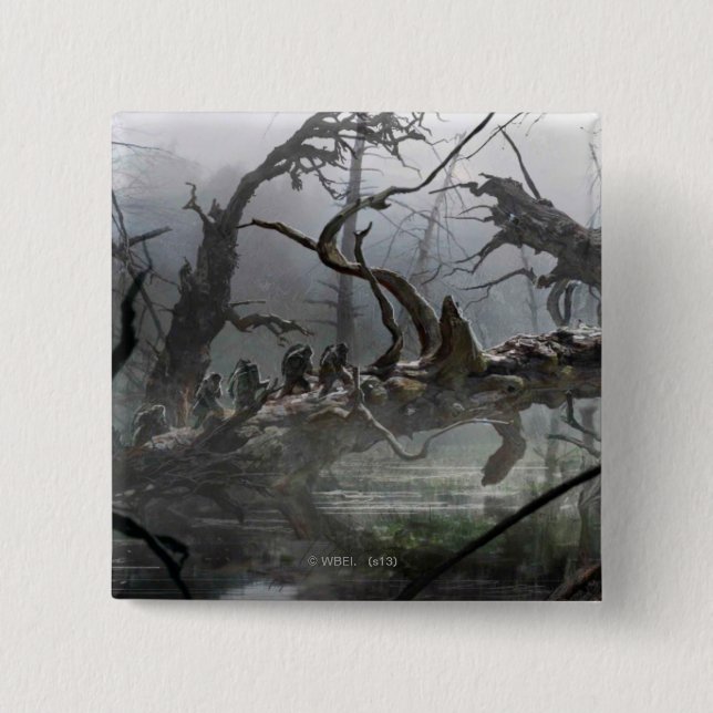 THE HOBBIT : DESOLATION OF SMAUG™ Concept Art 4 15 Cm Square Badge (Front)
