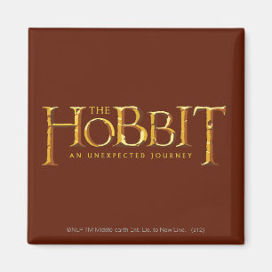The Hobbit Logo Gold Magnet