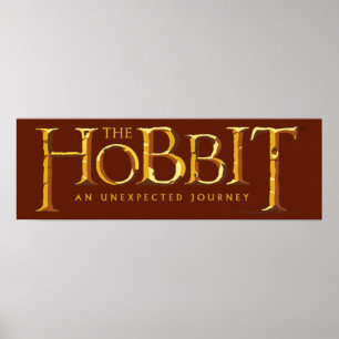The Hobbit Logo Gold Poster