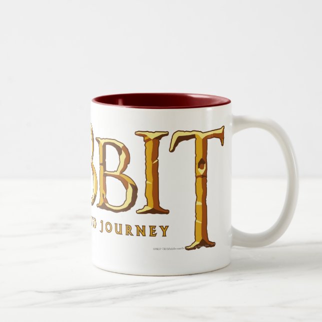 The Hobbit Logo Gold Two-Tone Coffee Mug (Right)