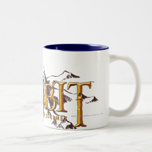 The Hobbit Logo Over Mountains Two-Tone Coffee Mug