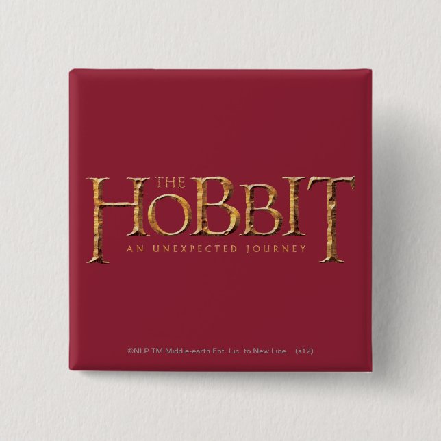 The Hobbit Logo Textured 15 Cm Square Badge (Front)