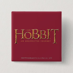 The Hobbit Logo Textured 15 Cm Square Badge