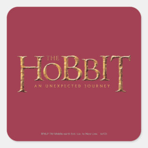The Hobbit Logo Textured Square Sticker