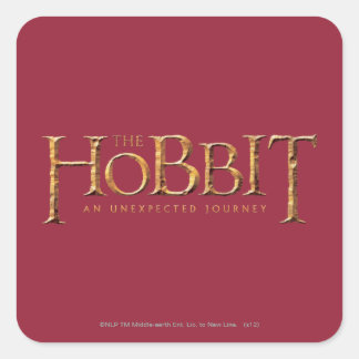 The Hobbit Logo Textured Square Sticker