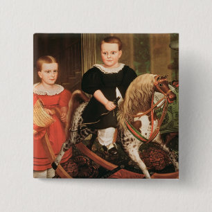 The Hobby Horse, c.1840 15 Cm Square Badge