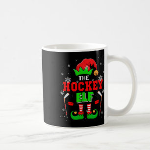 The Hockey Christmas Elf Hat Shoes Matching Player Coffee Mug