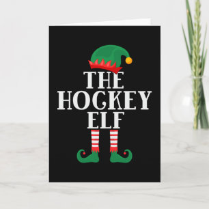 The Hockey Elf Funny Christmas Card