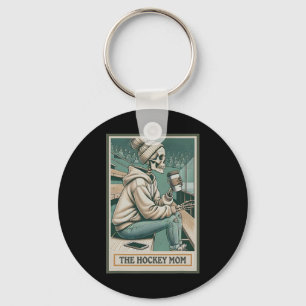The Hockey Mom Skeleton Tarot Card (1) Key Ring