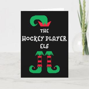 The Hockey Player Elf Christmas Ice Hockey Xmas Ho Card