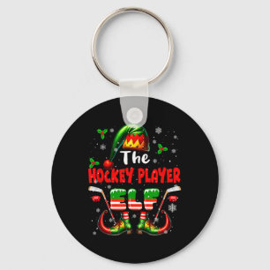 The Hockey Player Elf Christmas Job Team Matching Key Ring