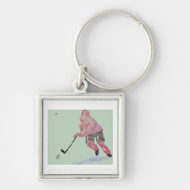 The Hockey Player Key Ring (Front)