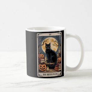 The Hocus Pocus Tarot Halloween Cat Pumpkin Mystic Coffee Mug