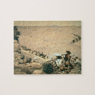 'The Hold Up', c.1900 (oil on canvas) Jigsaw Puzzle