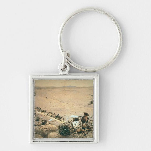 'The Hold Up', c.1900 (oil on canvas) Key Ring (Front)