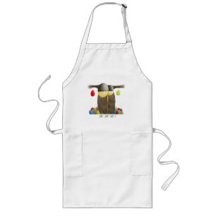 The Holiday Owl Illustration Long Apron