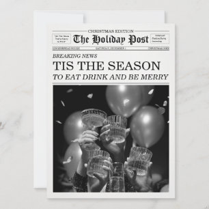 The Holiday Press Newspaper Tis The season Invitation