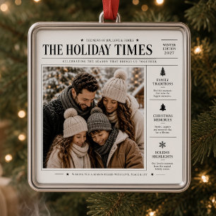 The Holiday Times Personalized Family Photo Metal Ornament