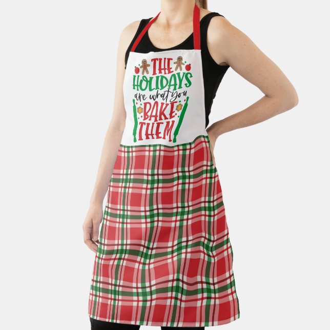The Holidays are what You Bake Them Christmas Gift Apron (Insitu)