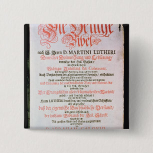 The Holy Bible, Vol. I., 1681 15 Cm Square Badge