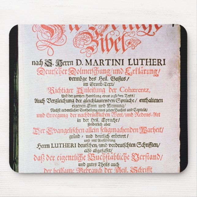 The Holy Bible, Vol. I., 1681 Mouse Pad (Front)