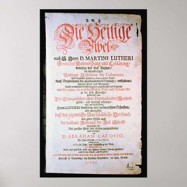 The Holy Bible, Vol. I., 1681 Poster (Front)