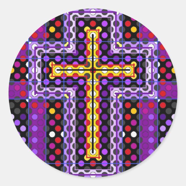 The Holy Cross Classic Round Sticker (Front)