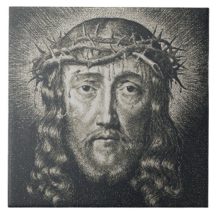 The Holy Face crowned with thorns Ceramic Tile
